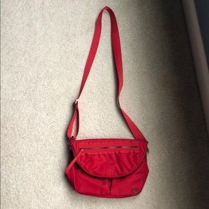 Red Lululemon All Night Festival Bag